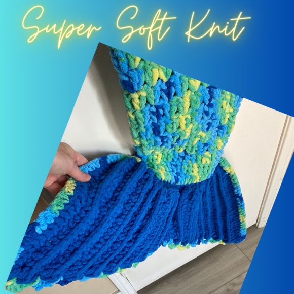 Mermaid Knit Blanket Throw - Picture 6 of 6